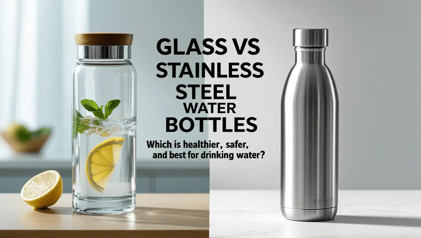 Glass Vs Stainless Steel Water Bottles: Which Is Healthier, Safer, And Best for Drinking Water?