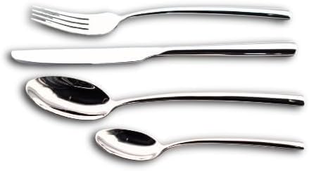 Bugatti 24 Pieces Set in Gallery Box "Metropolis" Stainless Steel Cutlery Set, Flatware Set for 6, Including Knife, Fork, Spoon, and Teaspoon