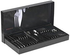 BUGATTI 24-Pieces Tendence Stainless Steel Cutlery Set in Gallery Box for 6, including Knife, Fork, Spoon, and Teaspoon. Made in Italy