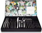 Bugatti 24 Pieces Set in Gallery Box "Metropolis" Stainless Steel Cutlery Set, Flatware Set for 6, Including Knife, Fork, Spoon, and Teaspoon