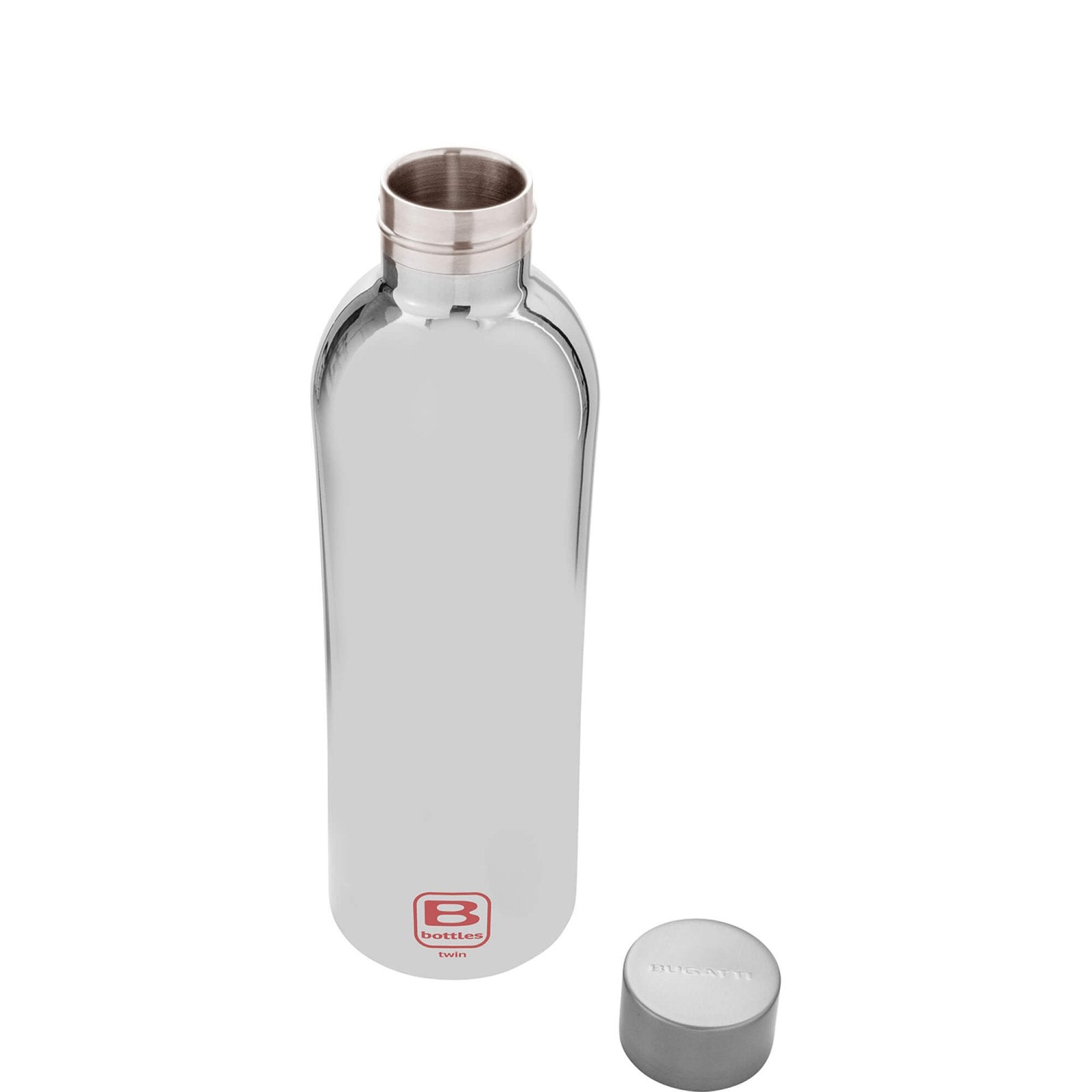 Bugatti Bottle Twin Water Bottle Lux Silver Color 800ML and Stainless Water Bottles