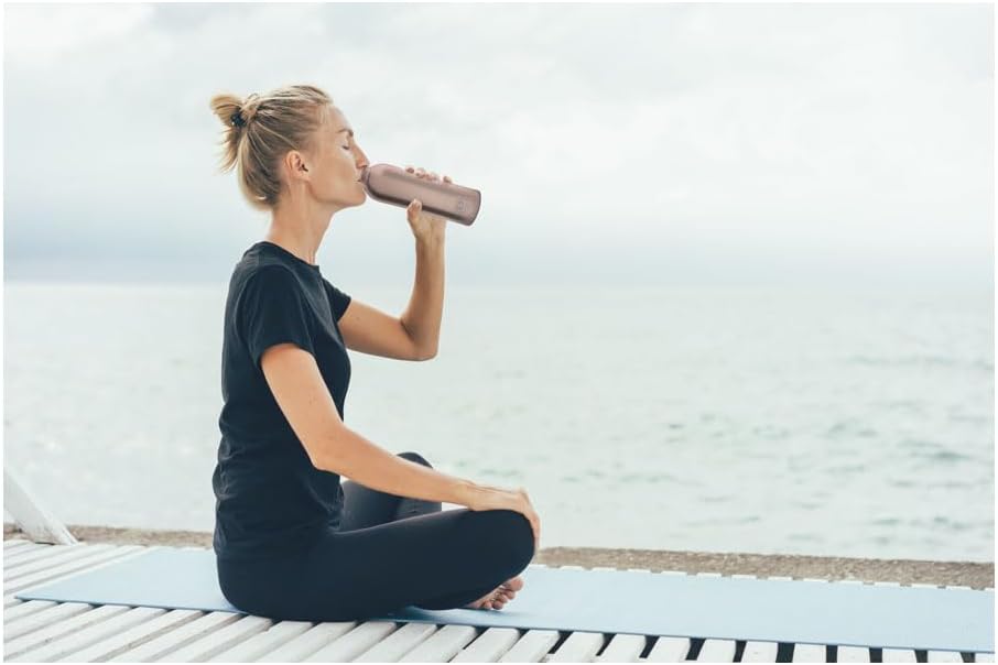 Bugatti B Bottles Twin Reusable Thermal 18/10 stainless steel Bottle for Cold and Hot Water - Rose Gold Glazed 500ml