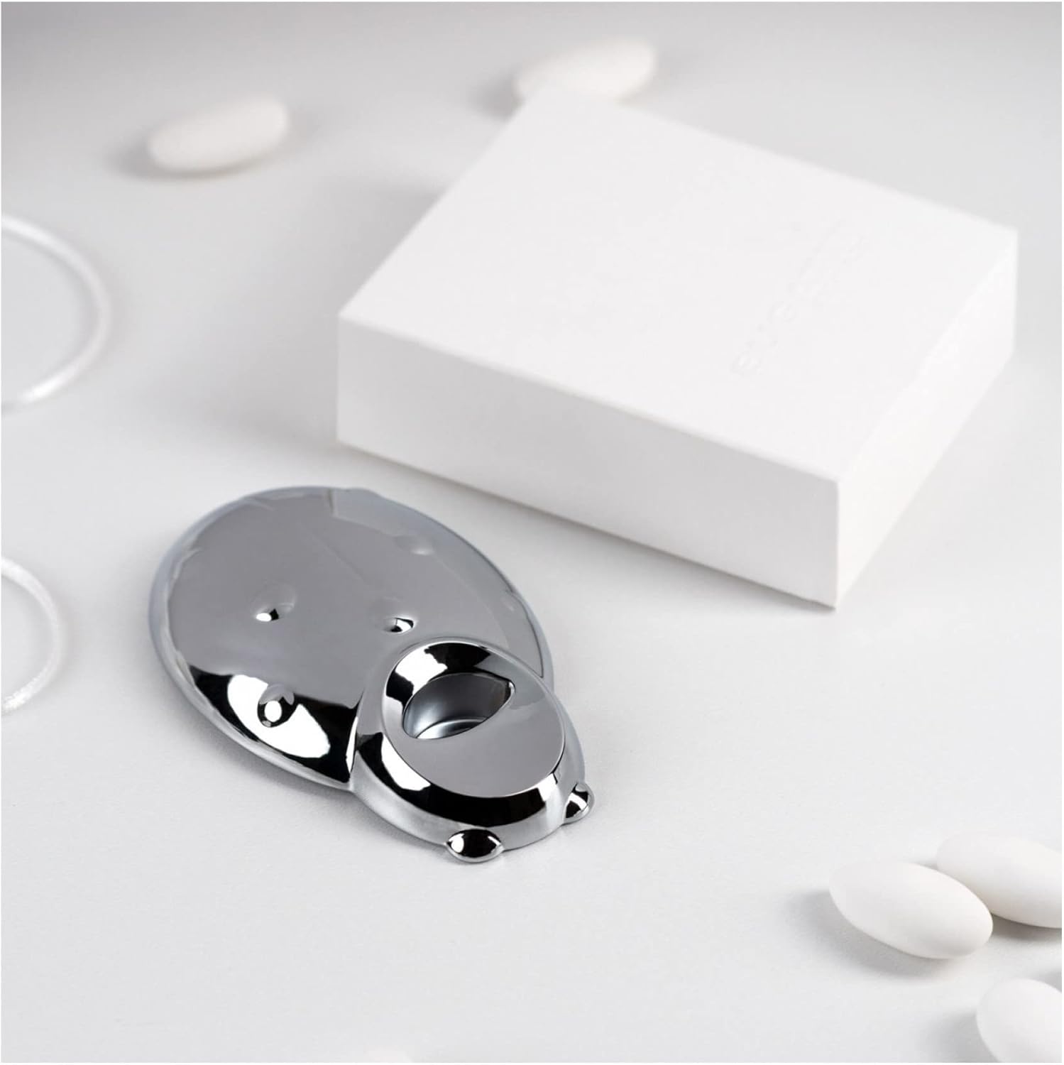 BUGATTI COCCINELLA Stainless Steel Color Bottle Opener, Elegant Soda Cap Lifter for Soft Drinks and More, Shining Bar & Kitchen Tool, Made in Italy, 9x6x2cm