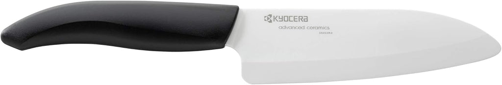 KYOCERA Gift Set with Peeler and 14cm Santoku Knife - Black Handle/White Blade