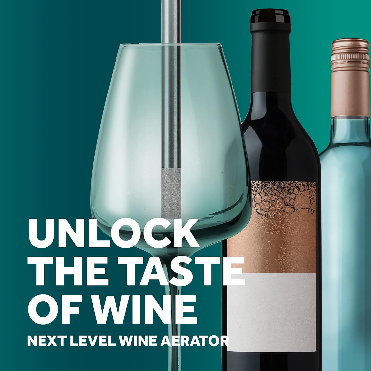 Airtender AT 994403 Zwart Wine Aerator Set Pomp met Beluchter