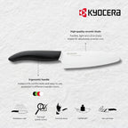 KYOCERA FK-075 WH-BK EU 7.5cm Ceramic Pairing Knife-Black Handle