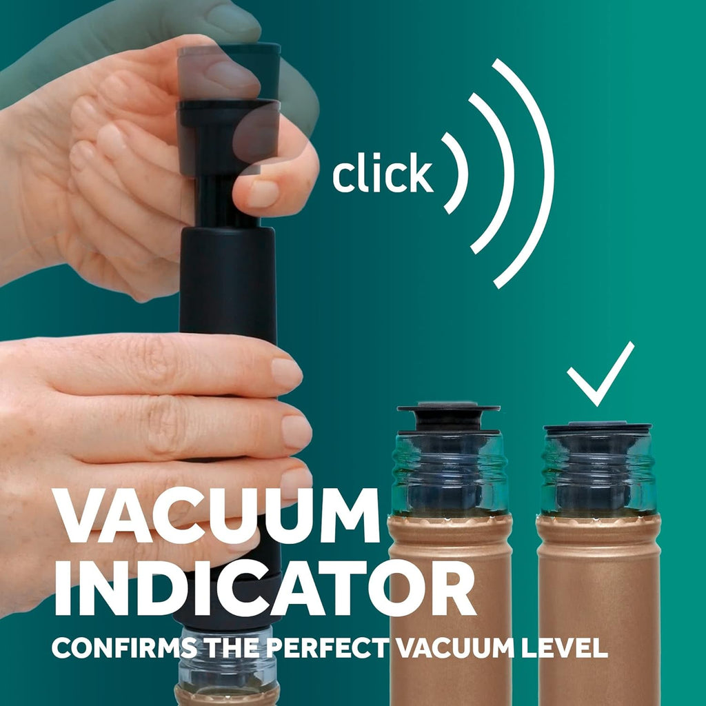 Airtender wine aerator and vacuum set - vacuum pump - 6 wine stoppers - gift box