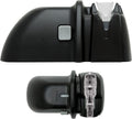 Kyocera Electric Diamond Knife Sharpener. For ceramic knives. Integrate Knife Guide and roller Assist. Battery operated.