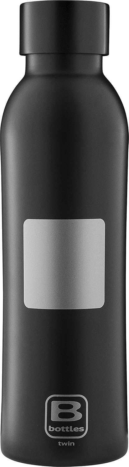 Bugatti B Bottle Twin Ultra-light and Thermal 18/10 stainless steel Bottle for Cold and Hot Water - Square Gold 500ml