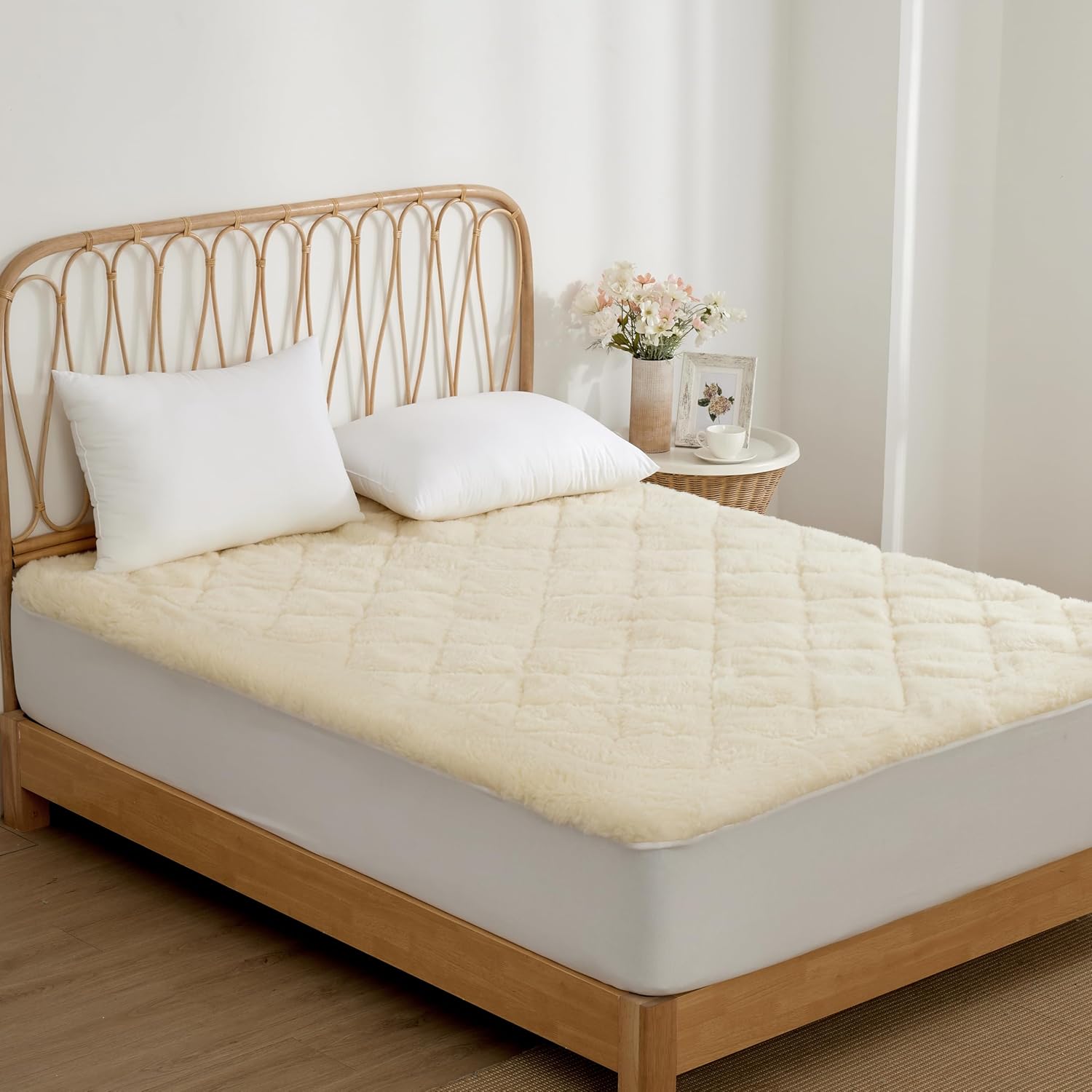 Organic Wool Mattress Overlay King (180x200cm+50cm)