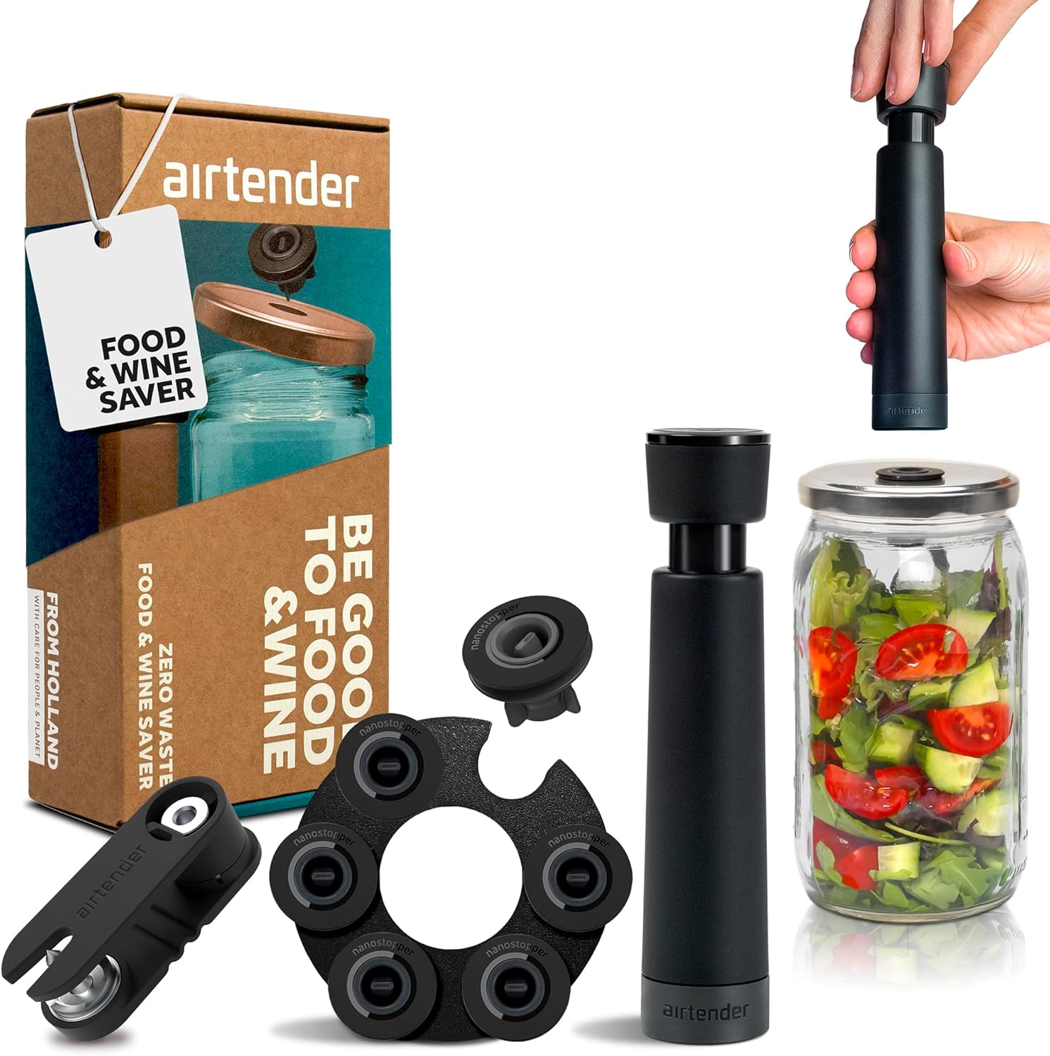 Airtender AT 994342 Zwart Food & Wine Giftboxox