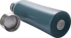 BUGATTI B Bottles Twin Thermal Bottle 500 ML Teal Blue Keeps Liquids hot for H12, Cold for H24 and ice for H36 18/10 Stainless Steel Fitness Bottle, Ecological and Reusable Designed in Italy