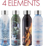 BUGATTI B Bottles Twin Thermal Bottle 500 ML Water Keeps Liquids hot for H12, Cold for H24 and ice for H36 18/10 Stainless Steel Fitness Bottle, Ecological and Reusable Designed in Italy