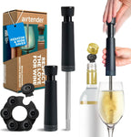 Airtender wine aerator and vacuum set - vacuum pump - 6 wine stoppers - gift box