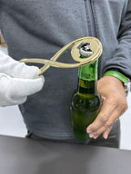 Bugatti INFINITY Bottle Opener in Zamak, for Opening Soda, Soft Drink, Unexpected Tool Kitchen Gadgets - Gold 24K