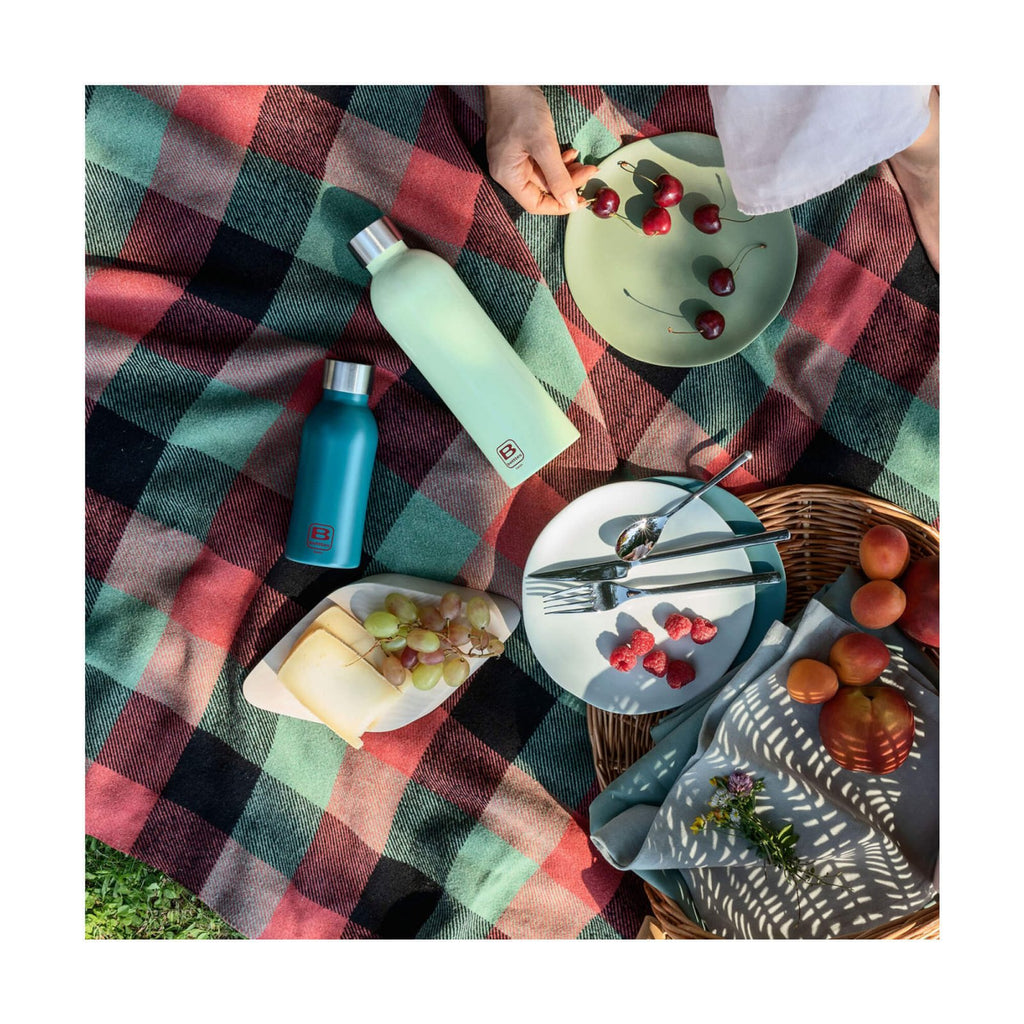 Bugatti Bottle Twin Water Bottle Light Blue Color 800ML and Stainless Water Bottles