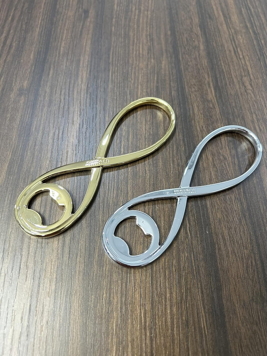 Bugatti INFINITY Bottle Opener in Zamak, for Opening Soda, Soft Drink, Unexpected Tool Kitchen Gadgets - Gold 24K