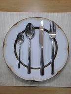 Bugatti 24 Pieces Set in Gallery Box "Metropolis" Stainless Steel Cutlery Set, Flatware Set for 6, Including Knife, Fork, Spoon, and Teaspoon