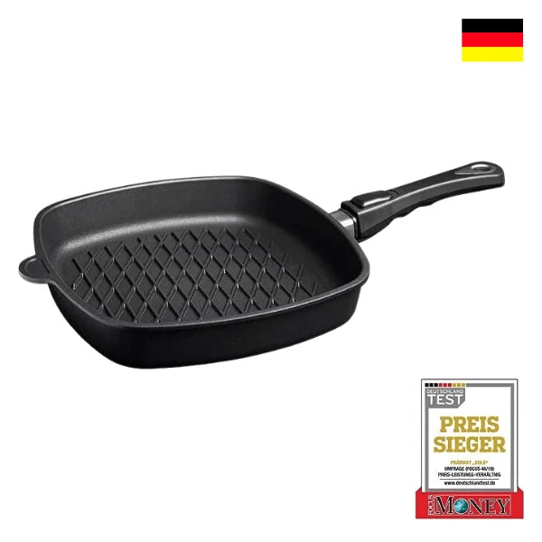 AMT Gastroguss Square pan with BBQ pattern
