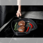 AMT Gastroguss Square pan with BBQ pattern