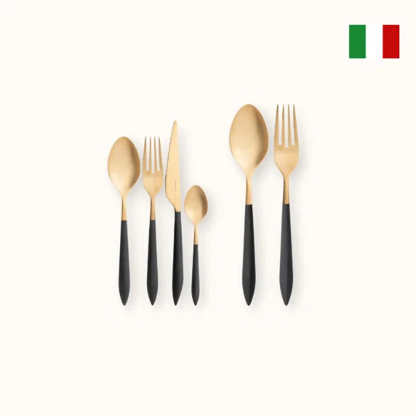 Casa Bugatti 50 pcs Ares PVD Gold – Flatware/Cutlery