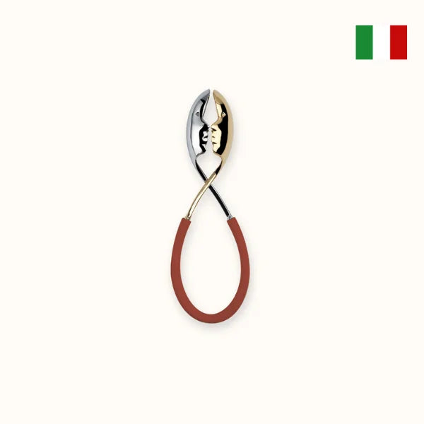 Casa Bugatti Gold Kiss Salad Tong – Red