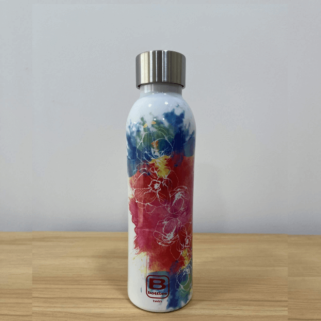 Casa Bugatti Watercolor Red & Blue B Bottles Twin 500 ML