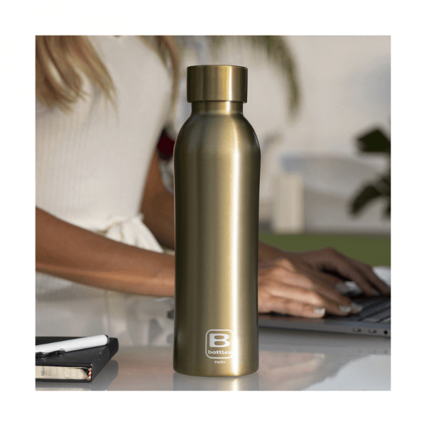 Casa Bugatti Yellow Gold Brushed B Bottles Twin 500 ML