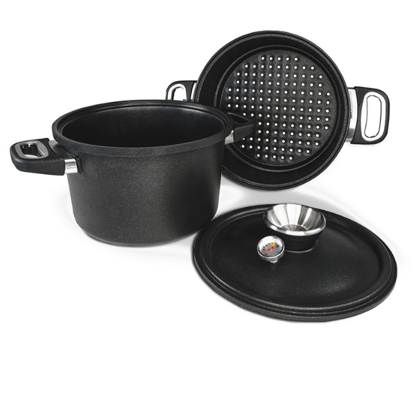 AMT Cast Titanium Steamer 3 Pieces 24 cm Black - 1424