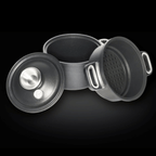 AMT Cast Titanium Steamer 3 Pieces 24 cm Black - 1424