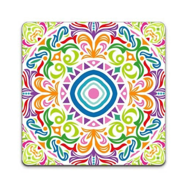 Colourful mandala pack coasters (set of 4)