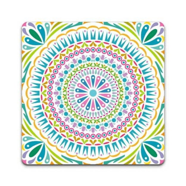 Colourful mandala pack coasters (set of 4)