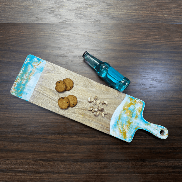 Ocean Blue Long Epoxy Resin Platter