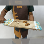 Ocean Blue Long Epoxy Resin Platter