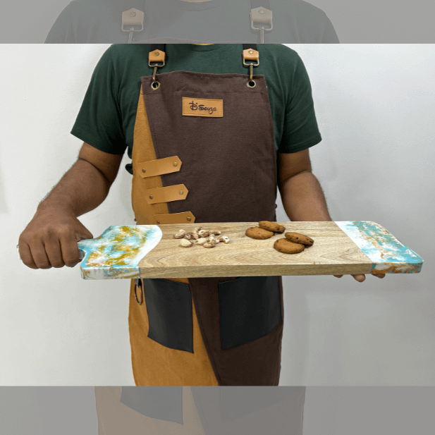 Ocean Blue Long Epoxy Resin Platter