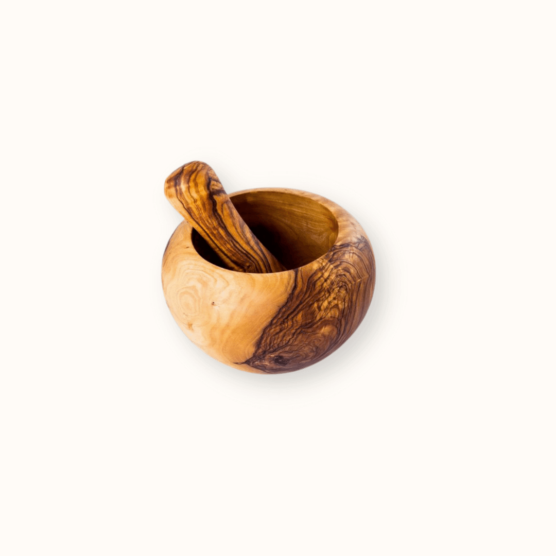 Olive Wood Satix - Mortar 14 cm
