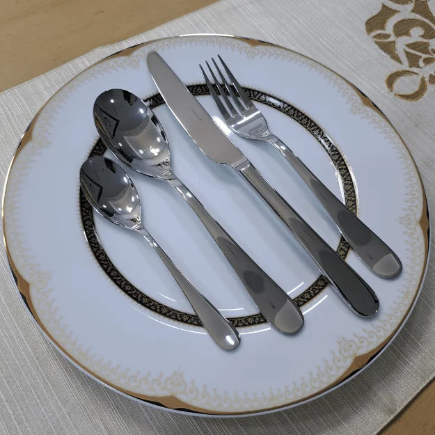 Casa Bugatti SIENA 24 Piece – 18/10 Stainless Steel – Flatware/Cutlery