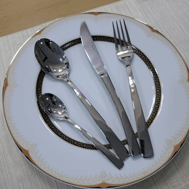 طقم أدوات مائدة/سكاكين كازا بوغاتي تيندنس، 24 قطعة - مصنوع من الفولاذ المقاوم للصدأ 18/10