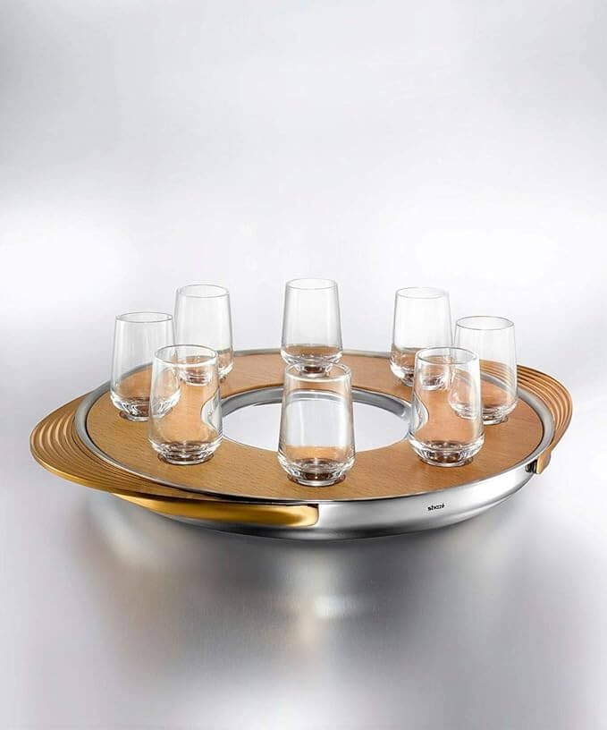 SHAZE TURNTABLE SHOT TRAY NATURAL