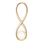 Bugatti INFINITY Bottle Opener in Zamak, for Opening Soda, Soft Drink, Unexpected Tool Kitchen Gadgets - Gold 24K