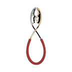 BUGATTI Kiss Salad Tongs - Gold & Red. Made in Italy