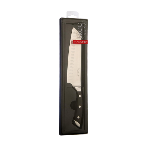 BUGATTI | Ergo Pakka Paring Knife, Kitchen Knife in Stainless Steel and Wood, for Precise Tasks, 90 mm