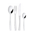 Bugatti 24 Pieces Set in Gallery Box "Capricio" Stainless Steel Cutlery Set, Flatware Set for 6, Including Knife, Fork, Spoon, and Teaspoon