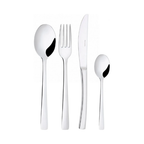 Bugatti 24 Pieces Set in Gallery Box "Capricio" Stainless Steel Cutlery Set, Flatware Set for 6, Including Knife, Fork, Spoon, and Teaspoon