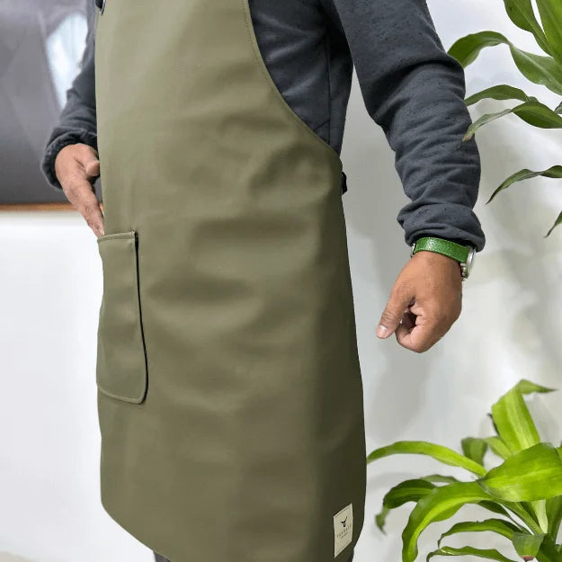 Gardener’s (vegan Smooth Look) Apron – Moss Green (Made in Portugal)