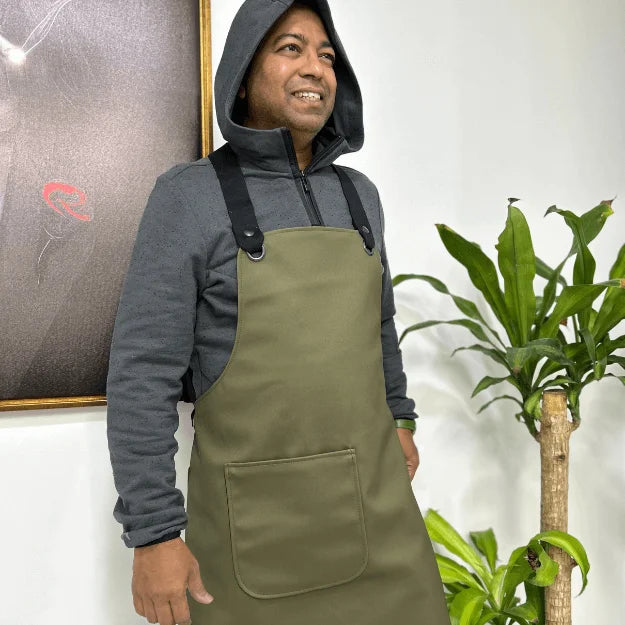 Gardener’s (vegan Smooth Look) Apron – Moss Green (Made in Portugal)