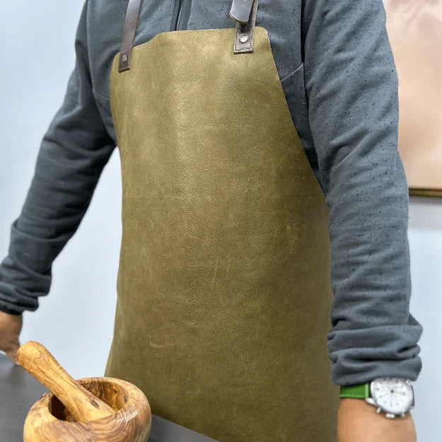 Leather Apron – Soft (made in Portugal) Olive