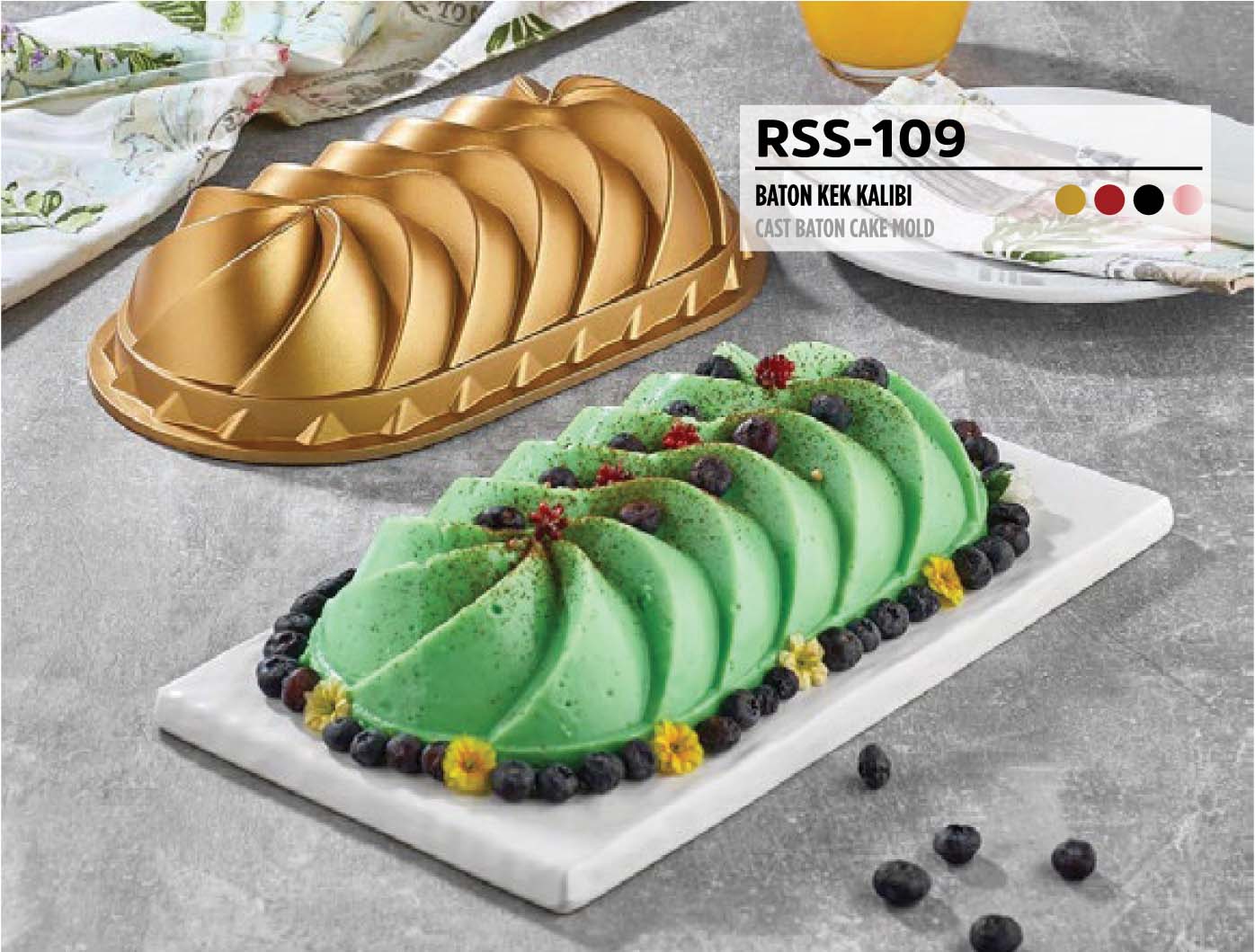 RSSLAV Cast Baton Cake Mold (290*165*70 Mm ) Cast Aliminium