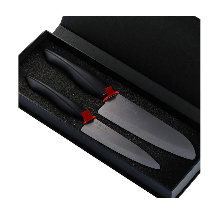 KYOCERA BLACK CERAMIC ZK-2PC BK-BK EU (Shin black Gift Set) | Kyocera Ceramic Knife Set