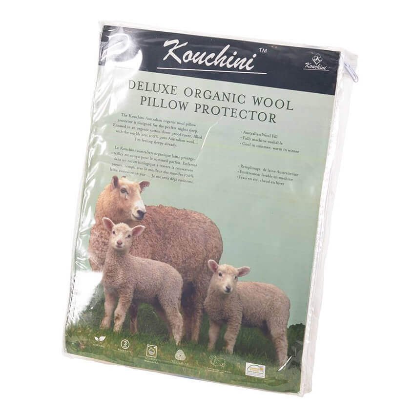Kouchini Organic Wool Pillow Protector - King